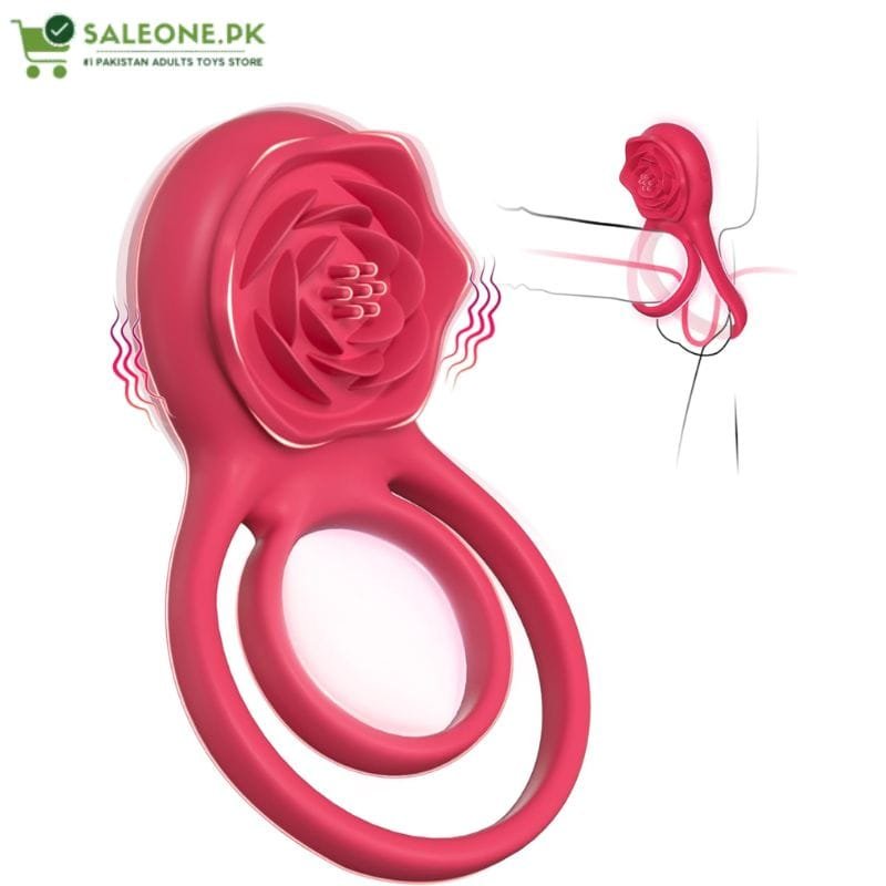 1-6-1.jpg MOVGANI Rose Vibrating Cock Ring | Dual Stimulator - Image 1