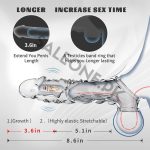 3.6 Inch Clear Reusable Penis Sleeve | KVEVU - Image 3