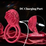 MOVGANI Rose Vibrating Cock Ring | Dual Stimulator - Image 5