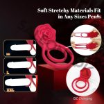 MOVGANI Rose Vibrating Cock Ring | Dual Stimulator - Image 4