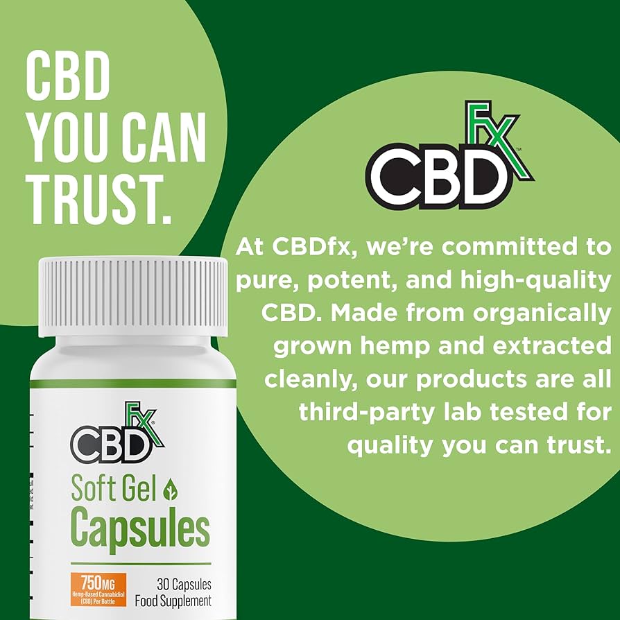8191Y41vkfL._AC_UF8941000_QL80_.jpg CBDfx 750mg CBD High Strength Capsule In Pakistan - Image 1
