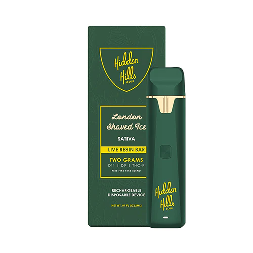 HiddenHillsLiveResinBarLondonShavedIce.png Hidden Hills Live Resin Disposable Vape | 2g In Pakistan - Image 1
