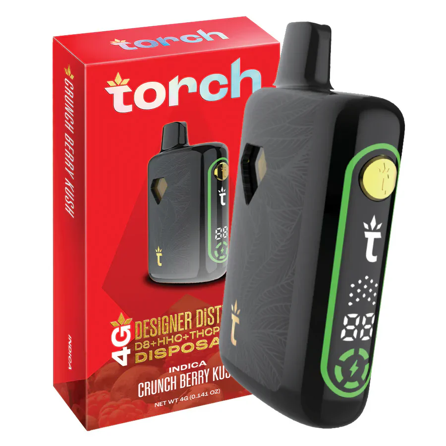 Torch_Pulse_4G_Crunch_Berry_Kush.webp TORCH Designer Distillate 4g Disposable Vape In Pakistan - Image 1