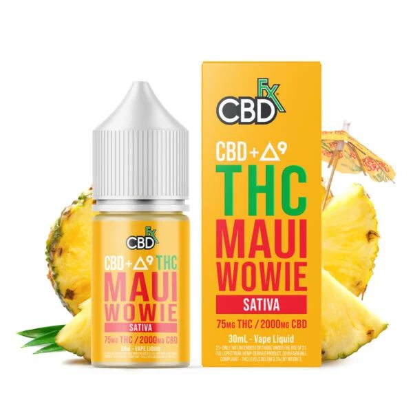 d9-thc-vape-juice-maui-wowie-in-pakistan1.jpg THC Vape E-LIQUID 30ML Bottle Price In Pakistan - Image 1